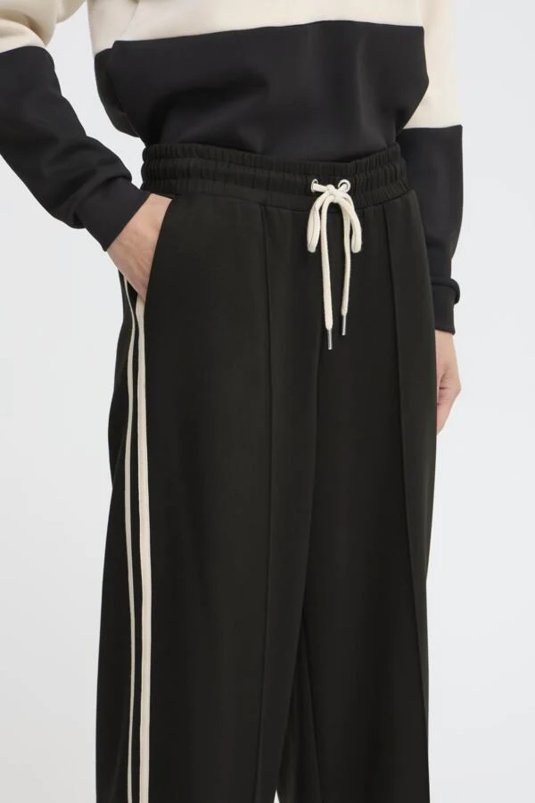 BANA 02 Side Stripe Super Soft Joggers in Black - Image 5