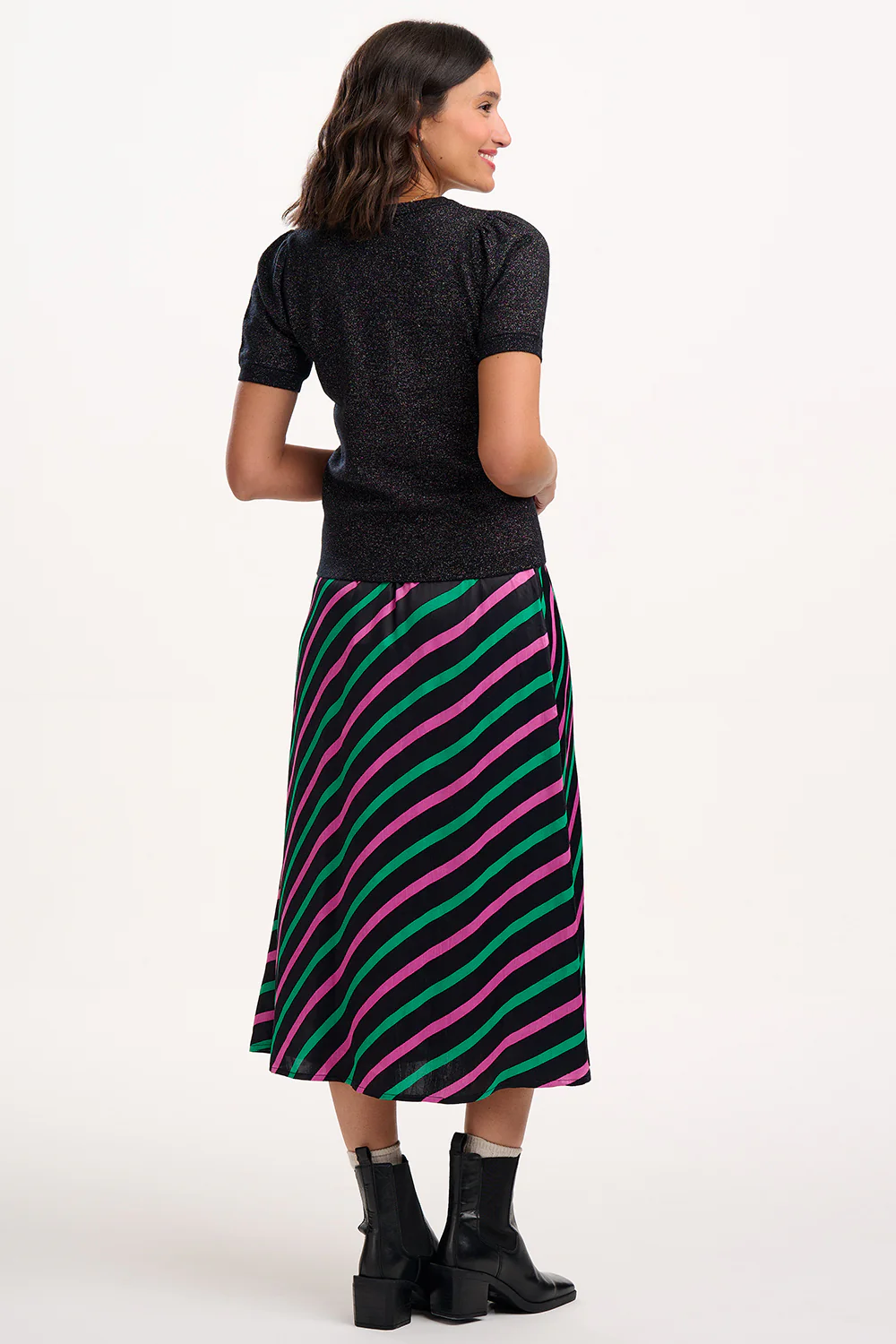 BLOSSOM Metallic Black Knit Top - Image 8
