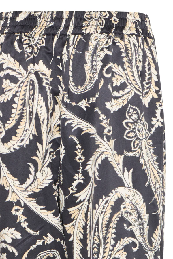 FLAIR Paisley Silk Feel Trousers in Monochrome - Image 13