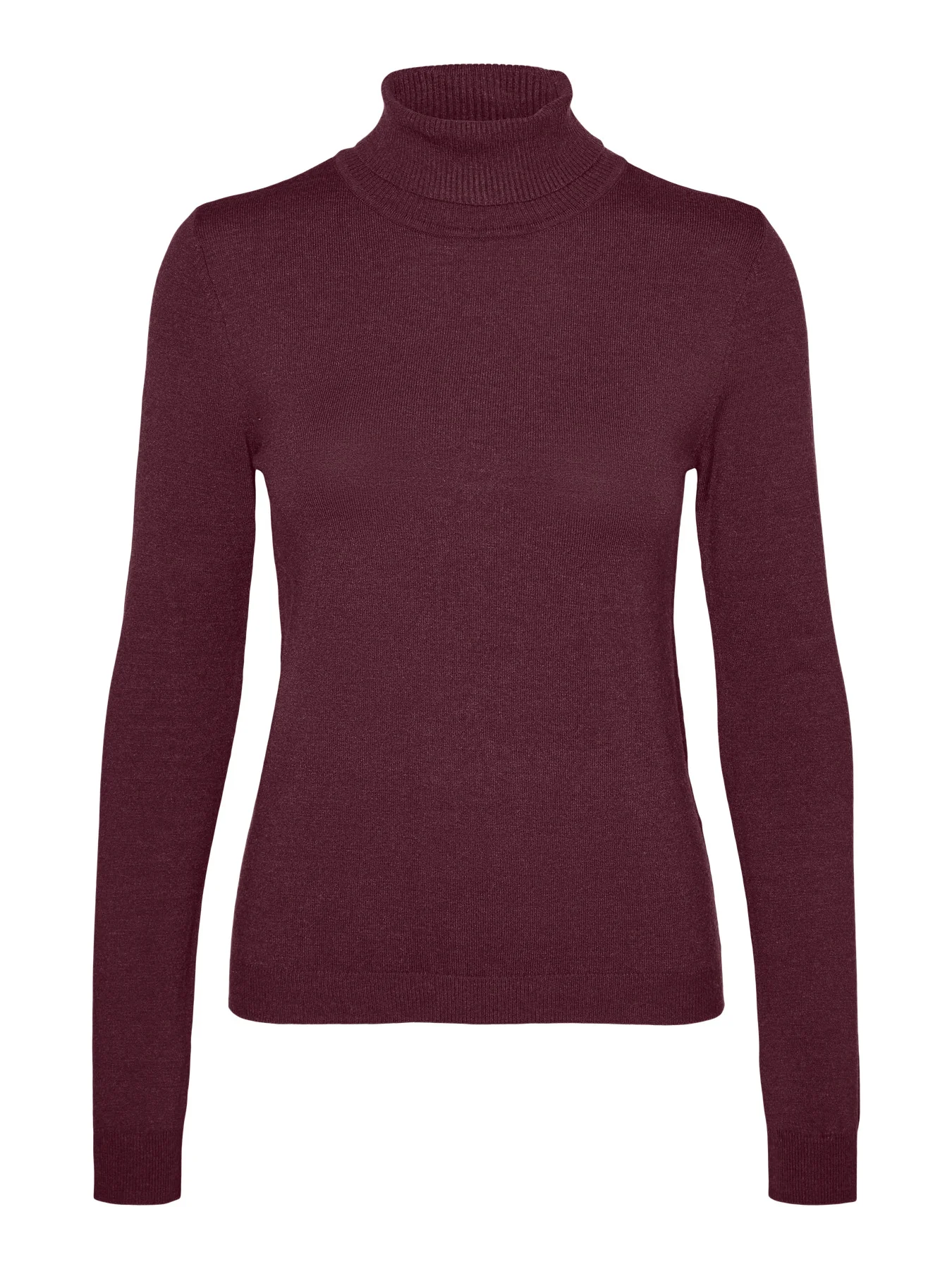 HAPPINESS Roll Neck Top in Burgundy