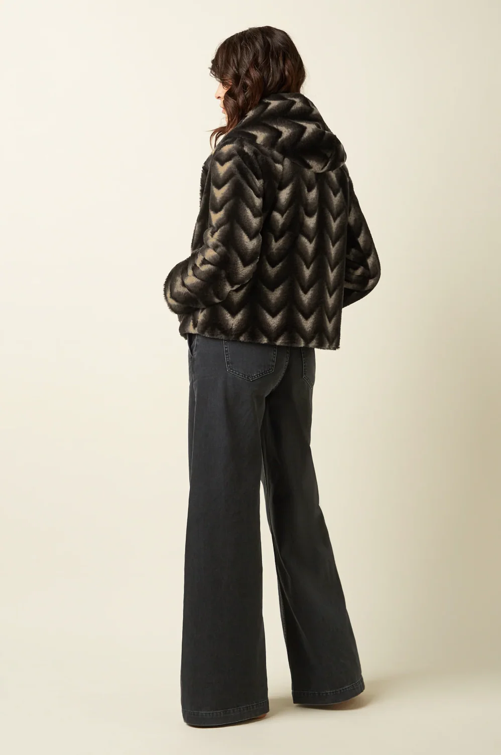 JUDY Deco Faux Fur Hooded Coat - Image 5