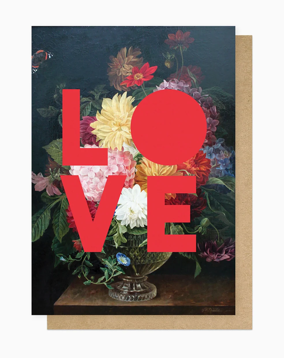 Love Text Greetings Card