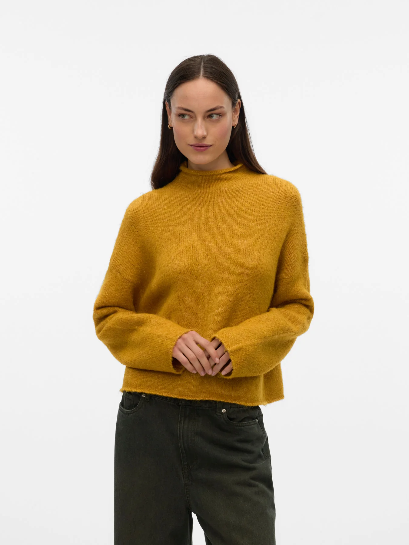 MIRLA Raw Seam High Neck Jumper - 2 Colours Available - Image 7