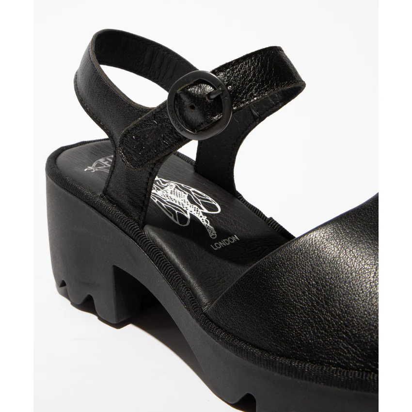 MOUSSE Block Heel Leather Sandal by Fly London - TULL503FLY - Image 4
