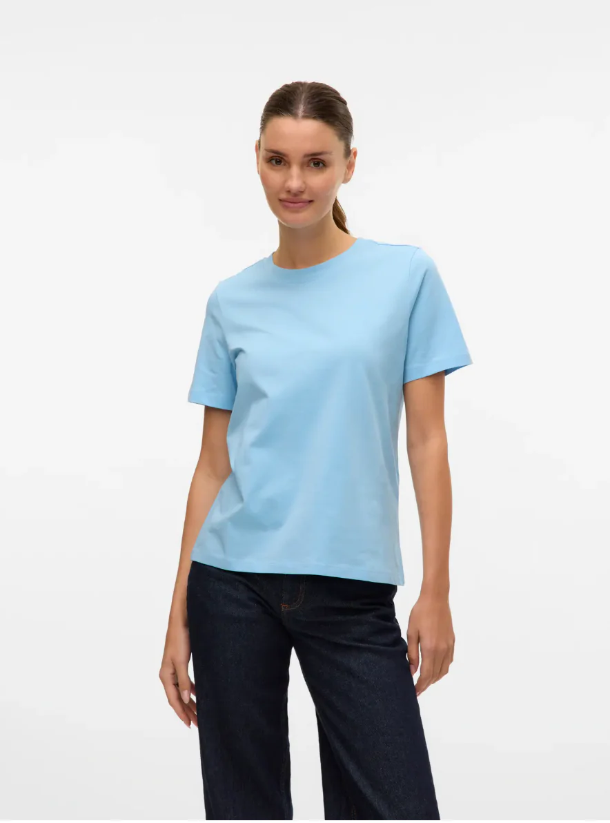 PAULINA Basic Tee in Airy Sky Blue