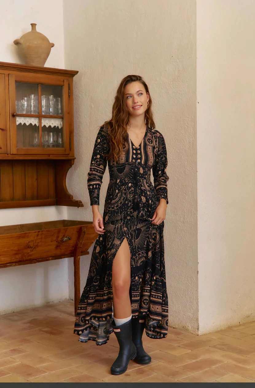 SABRINA Maxi Dress in Celestial Astrid Print - Image 4
