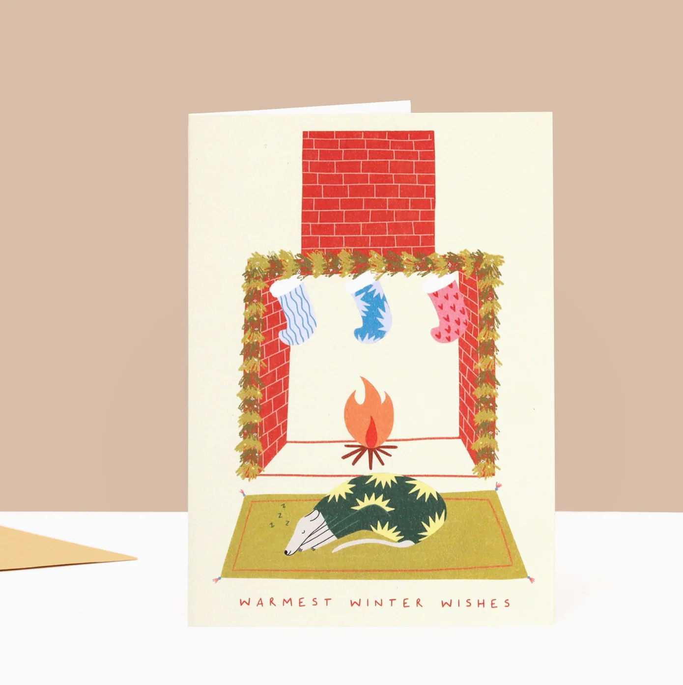 Warmest Winter Wishes Greyhound Dog Festive Card by Little Black Cat - Image 5