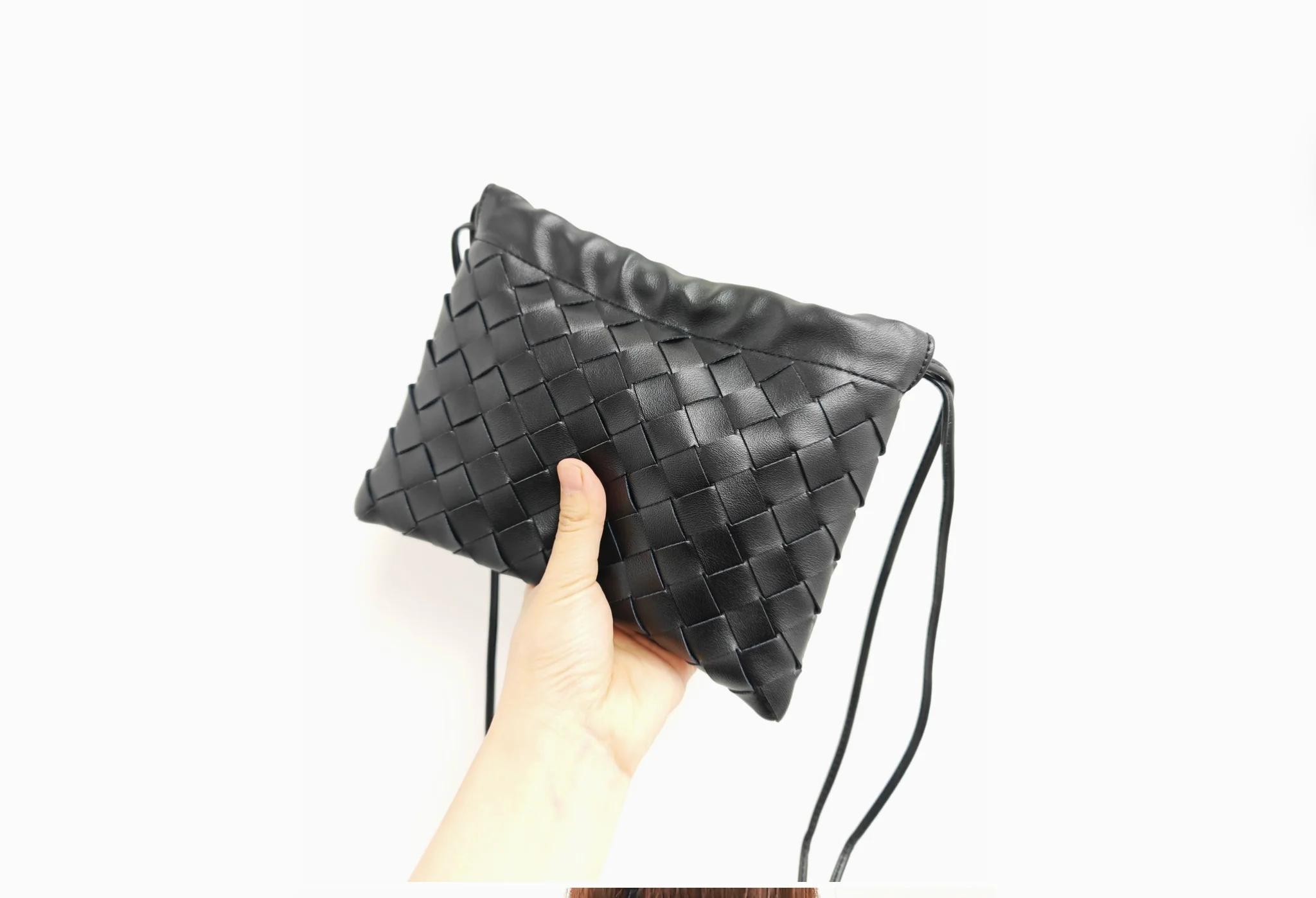 WYNNE Woven Essentials Bag with Strap - 3 Colours Available - Image 8